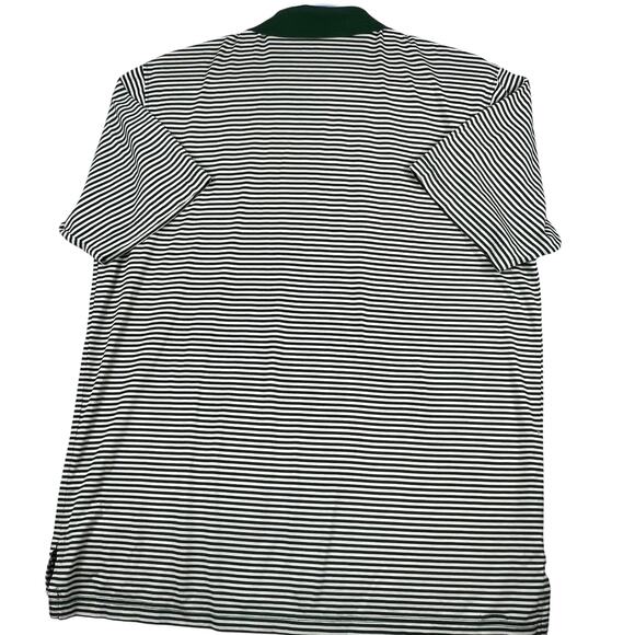 Peter Millar Striped Polo Shirt Mens XL Green Striped Pullover Cotton Casual - Picture 3 of 9